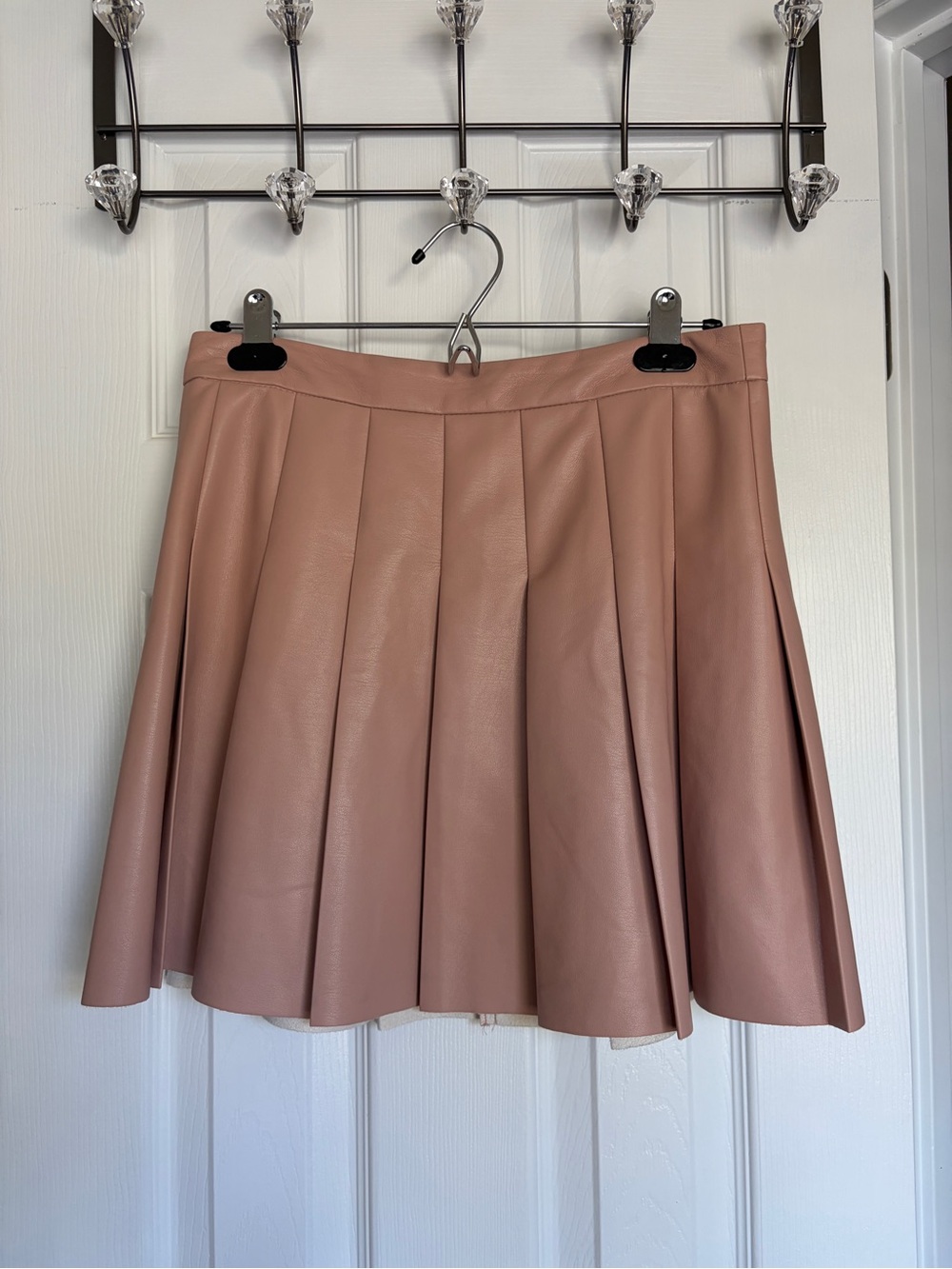 Aritzia Sunday Best Pleated Vegan Leather micro skirt size8